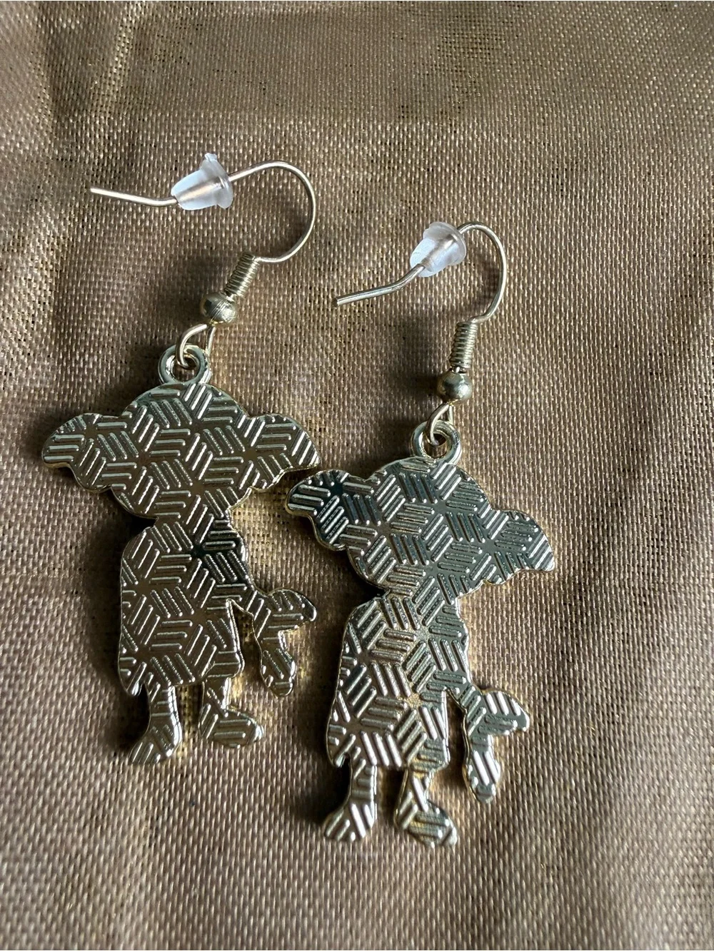 White Dobby Character Enamel Drop Earrings - Kids Accessories